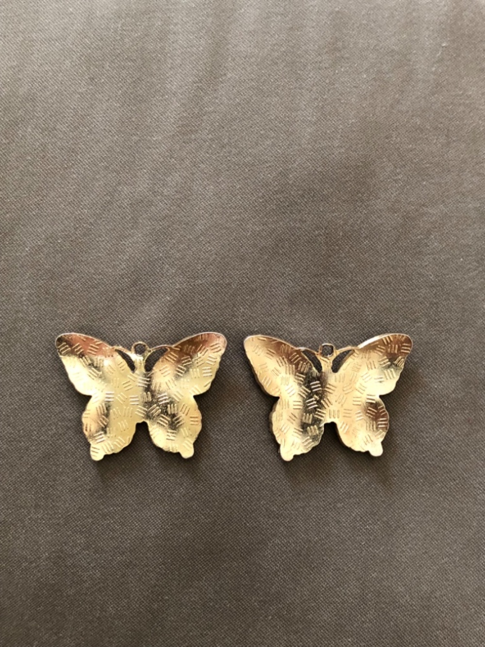 Enamel Guilloche Butterfly Earring Pendants - Picture 3 of 5